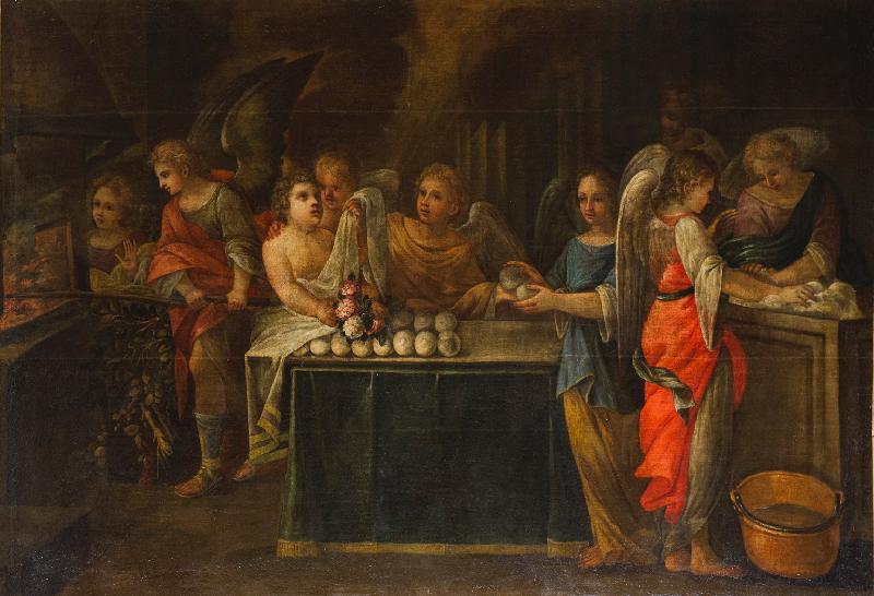 23-Francesco del Tintore sec. XVII, Dipinto con Santa Zita e il miracolo del pane-beweb